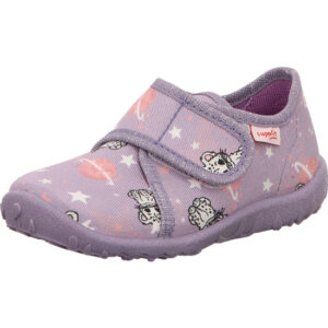 superfit kinder hausschuhe lila spotty