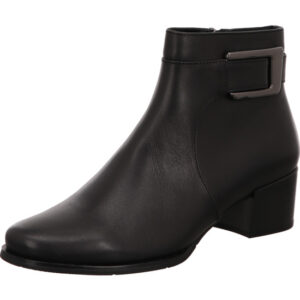 Regarde le ciel Damen Stiefelette schwarz mit Schnalle und schwarzer Sohle