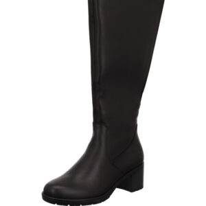 Remonte Damen Stiefel schwarz mit schwarzer Sohle und Absatz