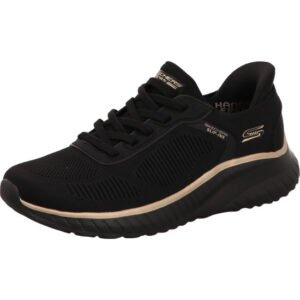 Skechers Damen Halbschuh schwarz mit schwarzer Sohle