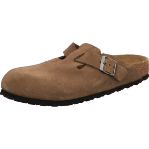 birkenstock boston bs dark tea echt leder schnallverschluss
