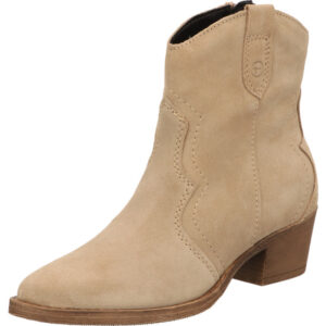 tamaris damen stiefeletten elegant cowboy style beige