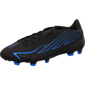 adidas F50 HYPERFAST LEAGUE FG schwarz mit blauen Streifen fussballschuhe für Rasen