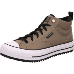 converse herren sneaker ctas malden street taupe mit dunken Schnürsenkel schnürer helle sohle seitlich ton in ton Converse Stern