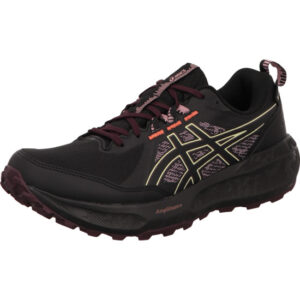 asics GEL-SONOMA 8 GTX BLACK/DARK AUBERGINE damen laufschuhe schwarz mit grauen Streifen und schwarzer Sohle