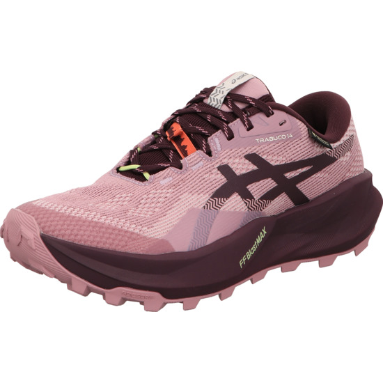 asics damen laufschuhe TRABUCO 14 GTX Trailschuh TARO PURPLE/DARK AUBERGINE purple mit dunkel purple und dunkler Sohle