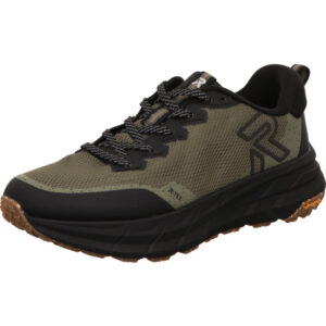 Rieker Herren Schnürschuh halb olive schwarz kombi mit dunkler Schnürung und schwarzer Sohle