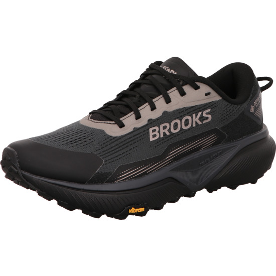 herren laufschuhe brooks Cascadia 20 GTX Black/Ebony/Nocturnal schwarz mit grau und schwarzer Sohle