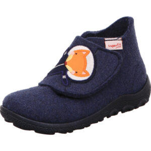 superfit kinder hausschuhe happy octi blau