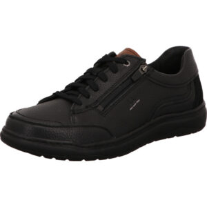 Josef Seibel Herren Schnürschuh halb schwarz mit schwarzer Sohle