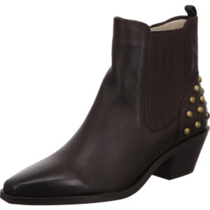 Regarde le ciel Damen Stiefel braun mit brauner Sohle und goldenen Nieten an der Ferse