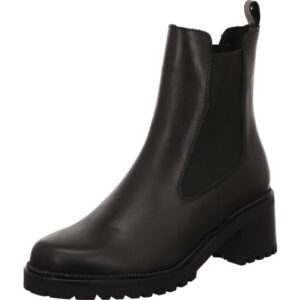Tamaris Damen Stiefelette schwarz mit schwarzer Sohle