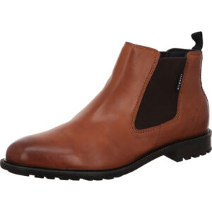 Bugatti Herren Business Stiefelette cognac mit schwarzer Sohle