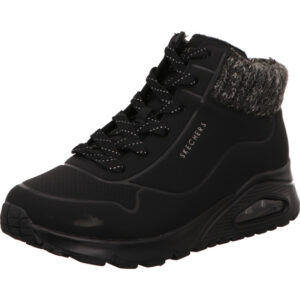 Skechers Kinderschuhe hoch Mädchen schwarz mit schwarzer Sohle