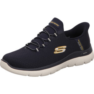 Skechers Herren Slip In blau mit weißer Sohle