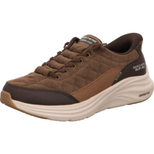 Skechers Herren Slip In braun mit heller Sohle