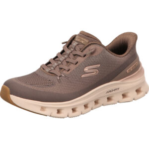 Skechers Damen Halbschuh braun kombi mit heller Sohle