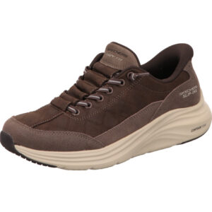 Skechers Damen Halbschuh braun mit heller Sohle