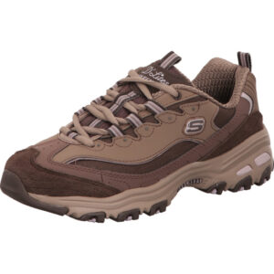 Skechers Damen Halbschuh braun kombi mit brauner Sohle