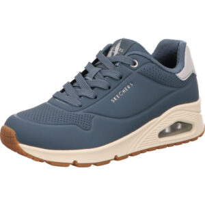 Skechers Damen Halbschuh blau mit weißer Sohle