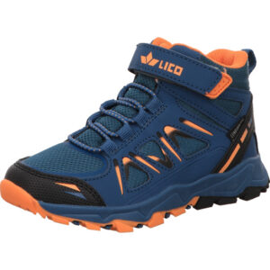 Lico Wander und Trekkingschuh Kinder petrol orange mit dunkler Sohle