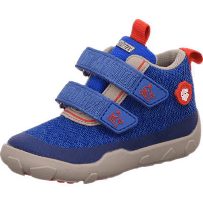 Affenzahn kinderschuh hoch blau mit roten Applikationen zwei klette und grauer sohle klein Affenzahn-kinderschuh-hoch-blau-mit-roten-Applikationen-zwei-klette-und-grauer-sohle-klein