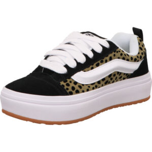 vans Knu Skool Stacklite Spotted Olive Brown/Black punkte weußes breites Vans Zeichen und heller Sohle und weiße Schnürsenkel