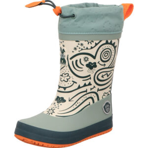 affenzahn kinder gummistiefel vegan hase puddly kordelzug beige kombi