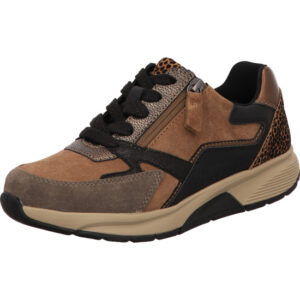 gabor damen halbschuhe mehrweite braun kombi