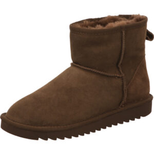 Ara Damen Stiefelette braun mit Lammfell und brauner Sohle