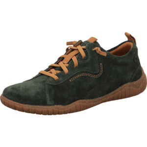 Josef Seibel Damen halbschuh dunkelgrün mit heller Schnürung und hellbrauner Sohle