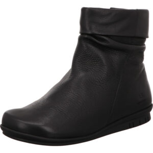 Josef Seibel Damen Stiefelette schwarz mit schwarzer Sohle