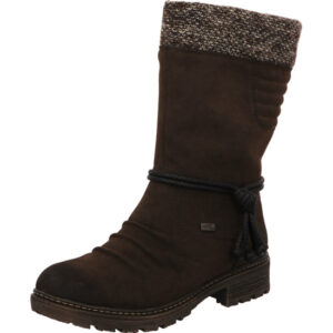 Rieker Damen Stiefel braun mit brauner Sohle