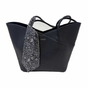 Rieker Damen Handtasche blau mit Dekotuch