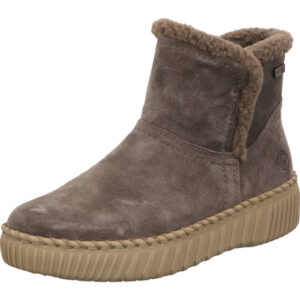 Remonte Damen Stiefelette grau gefüttert mit grauer Sohle