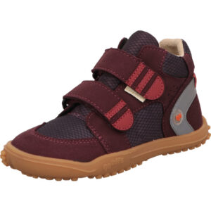 Ricosta Kinderschuh Mädchen berry mix mit Klett und brauner Sohle