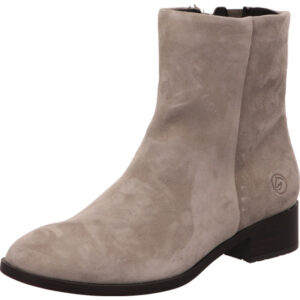 Remonte Damen Stiefelette grau mit schwarzer Sohle und Absatz