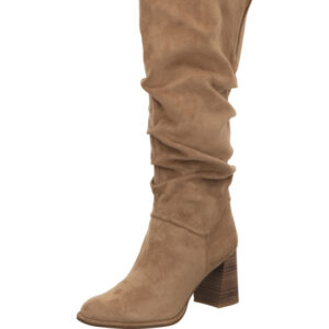 Tamaris Damen Stiefel beige elegant mit beiger Sohle