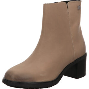 Waldläufer Damen Stiefel Mehrweite taupe mit schwarzem Absatz