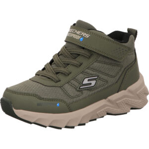 Skechers Kinderschuh hoch Mädchen olive mit weißer Sohle