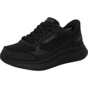 Skechers Herren Slip In schwarz mit schwarzer Sohle