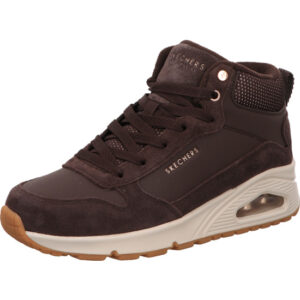 Skechers Damen Stiefelette sportlich braun mit heller Sohle