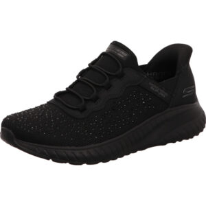 Skechers Damen Halbschuh schwarz mit schwarzer Sohle