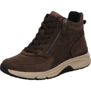 Gabor Rolling Soft Damen Stiefelette Schnürer braun mit dunkler Sohle