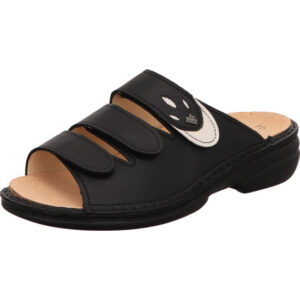 finn comfort damen pantoletten bequem schwarz klett