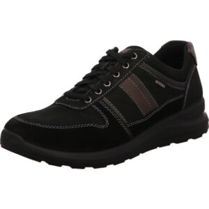 Josef Seibel Herren Schnürschuh halb schwarz kombi mit schwarzer Sohle