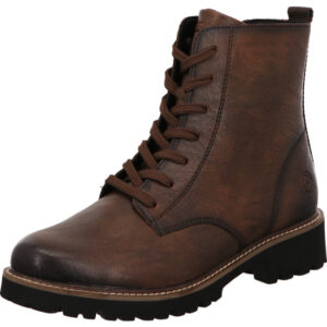 Remonte Damen Stiefelette braun Schnürer mit schwarzer Sohle